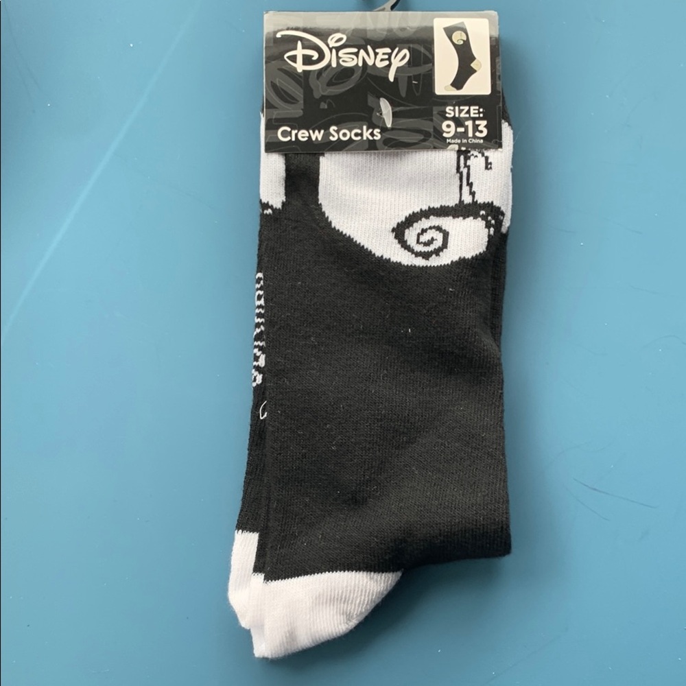Disney Black and White Casual Socks with Spiral Design
